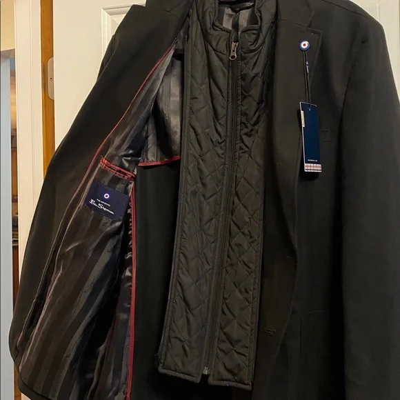 Ben Sherman Black Blazer w/ Removable Quilted Liner Jacket XL NWT - Picture 8 of 11